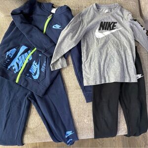 Nike Gray and Black Sweatpants for Casual Comfort
